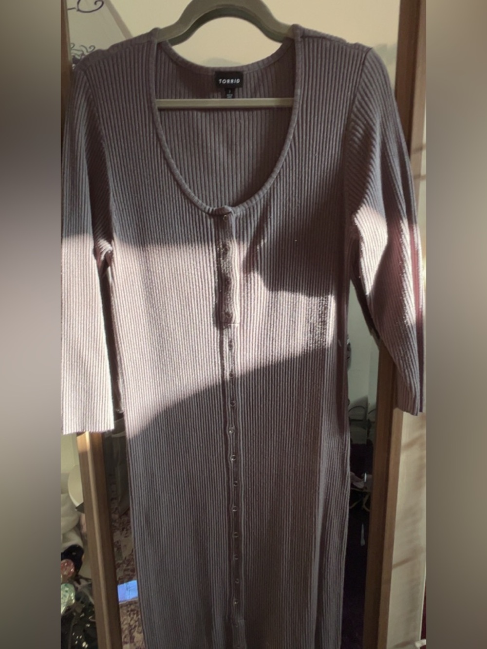 TORRID Ribbed Button-Front knit Dress